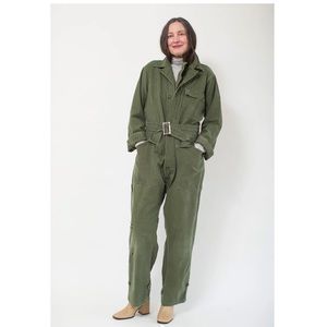 Vintage 1960’s Military Flight Suit OG-107 Coveralls Army Green One Piec…